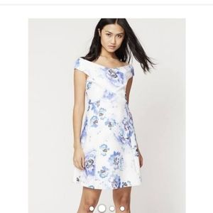 RACHEL Rachel Roy Floral Dress Blue Poppy NWT 10